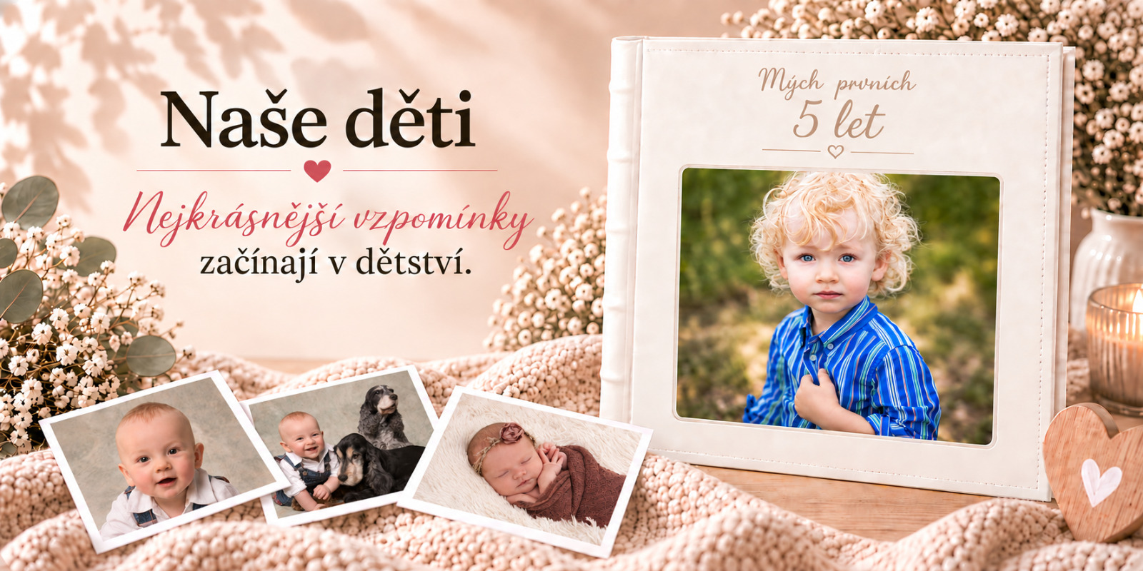 Album s vlastní fotografií na obálce – originální místo pro uchování nejkrásnějších vzpomínek na vaše děti.